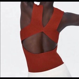 ZARA NWT ribbed bandage sleeveless top SIZE SMALL